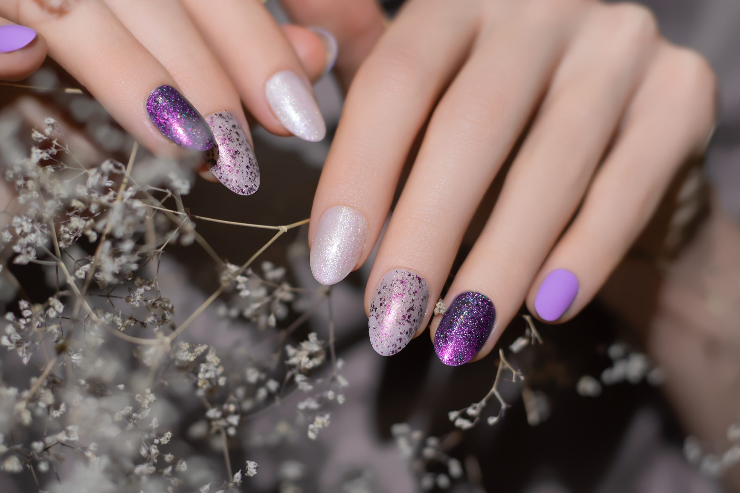 Beautiful nail design at ND Nails & Spa Miami