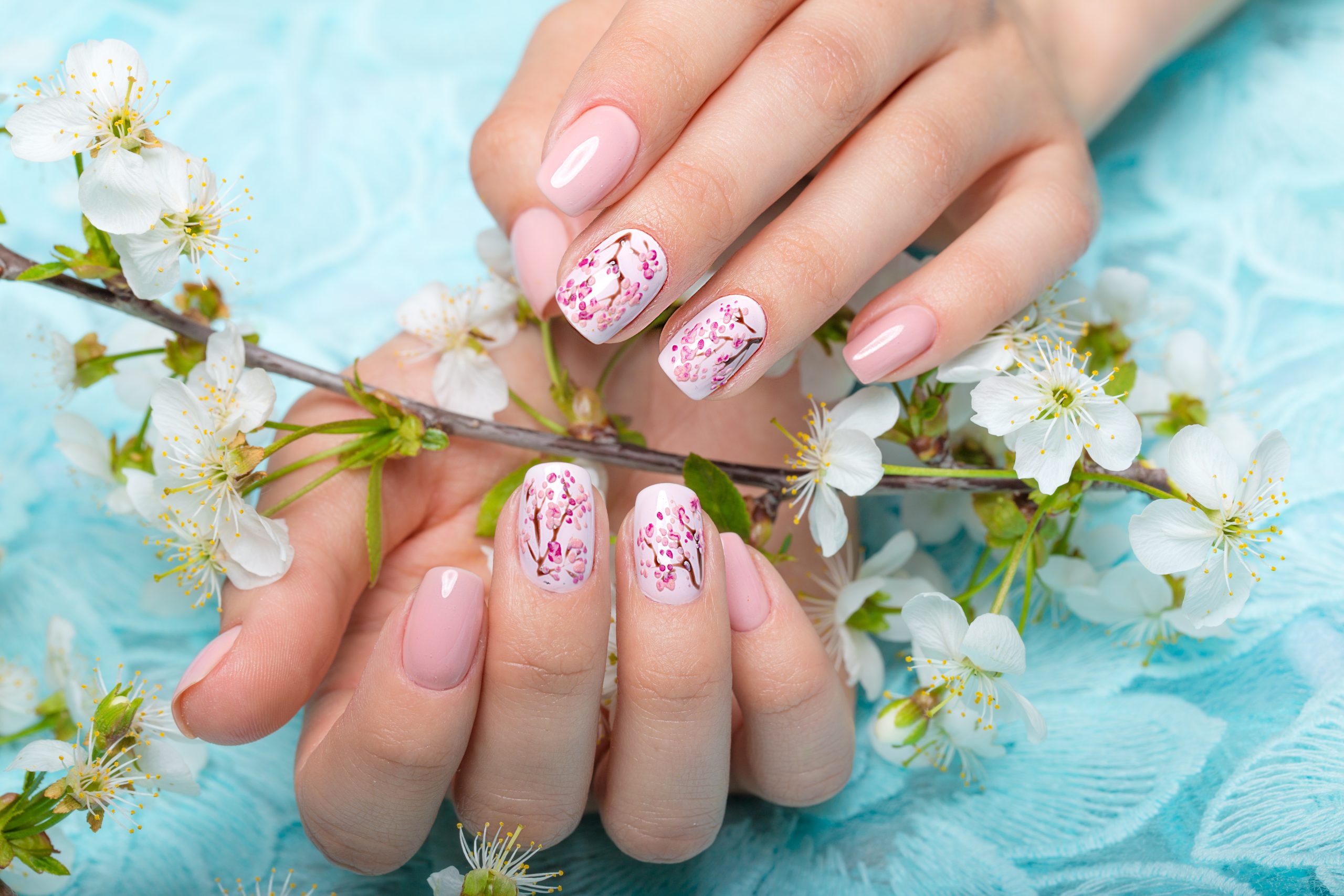 Elegant luxury manicure at ND Nails & Spa Miami